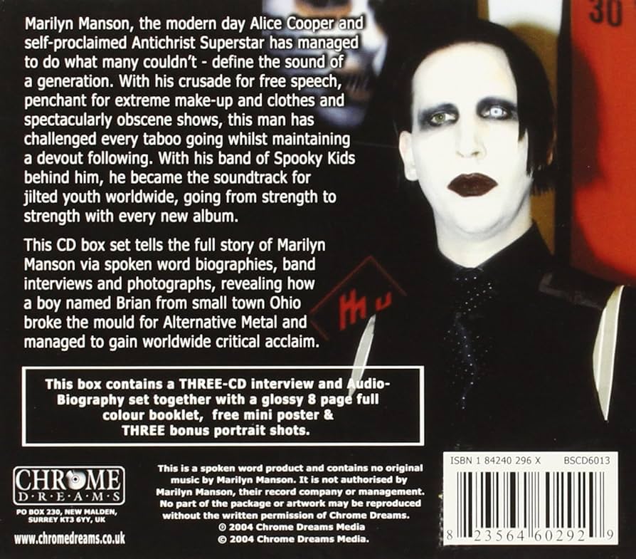 MANSON, MARILYN - MARILYN MANSON COLLECTORS BOX: MANSON